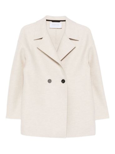 HARRIS WHARF LONDON - Cappotto corto doppiopetto in lana beige