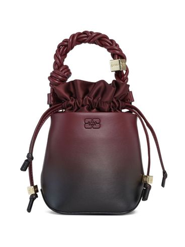 GANNI - Borsa a secchiello 'Bou' bordeaux