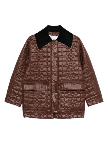 GANNI - Quilted coat with contrasting collar