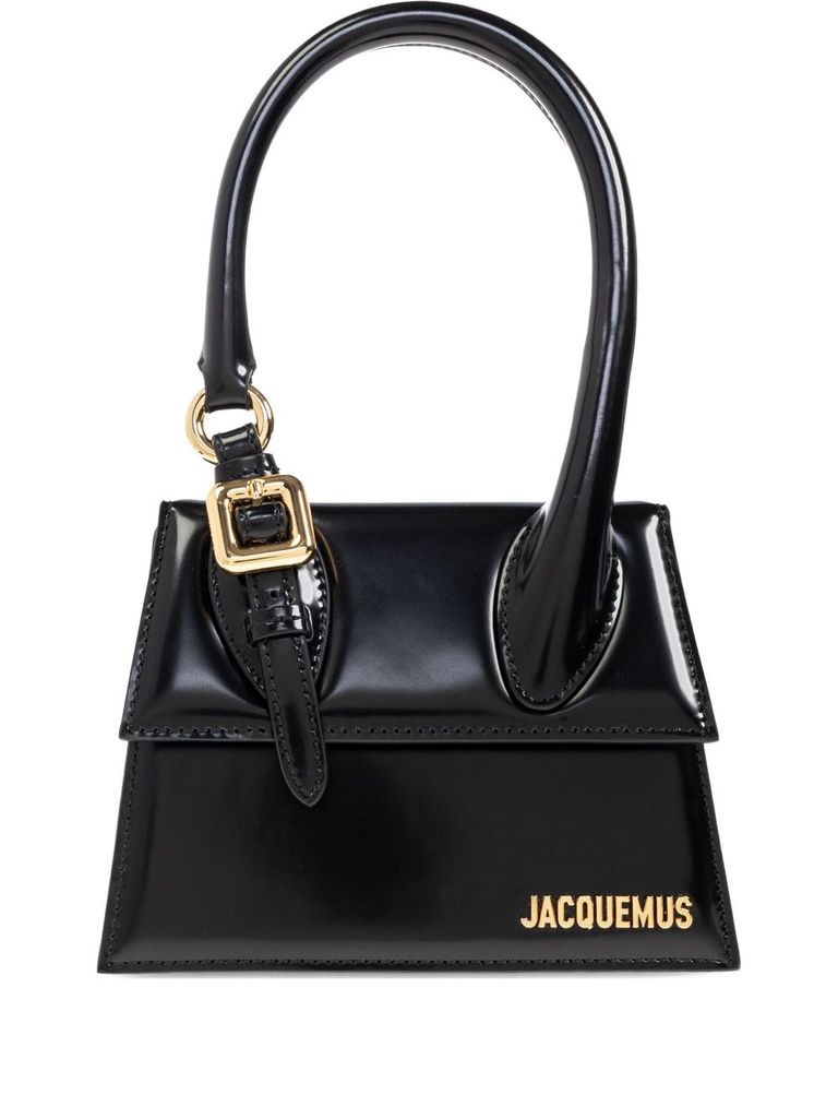 Jacquemus Medium Black 'the Chiquito' Handbag In Black