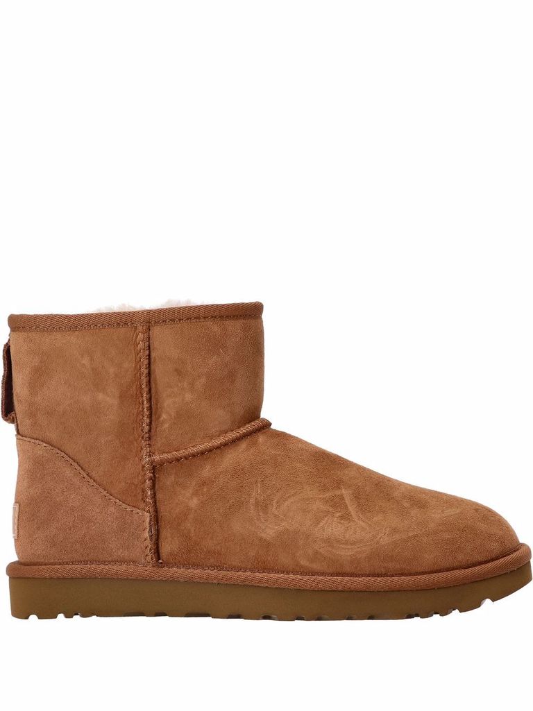 Ugg Mini Classic Ii Suede Ankle Boots In Neutral