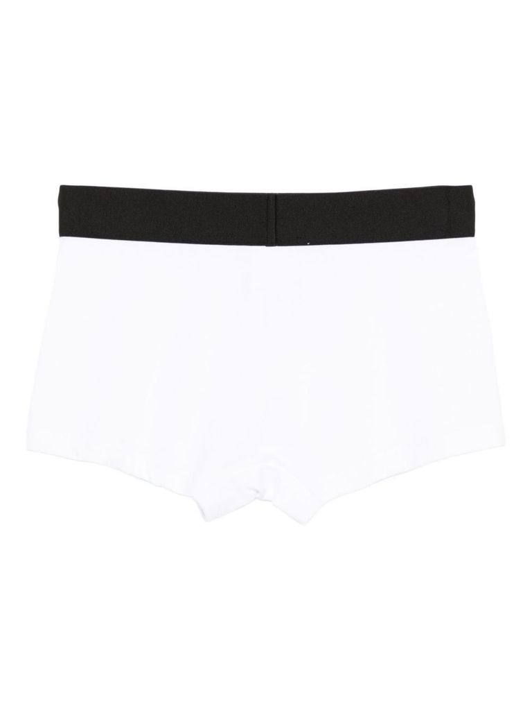 Versace White Boxers With Elastic Waistband In White