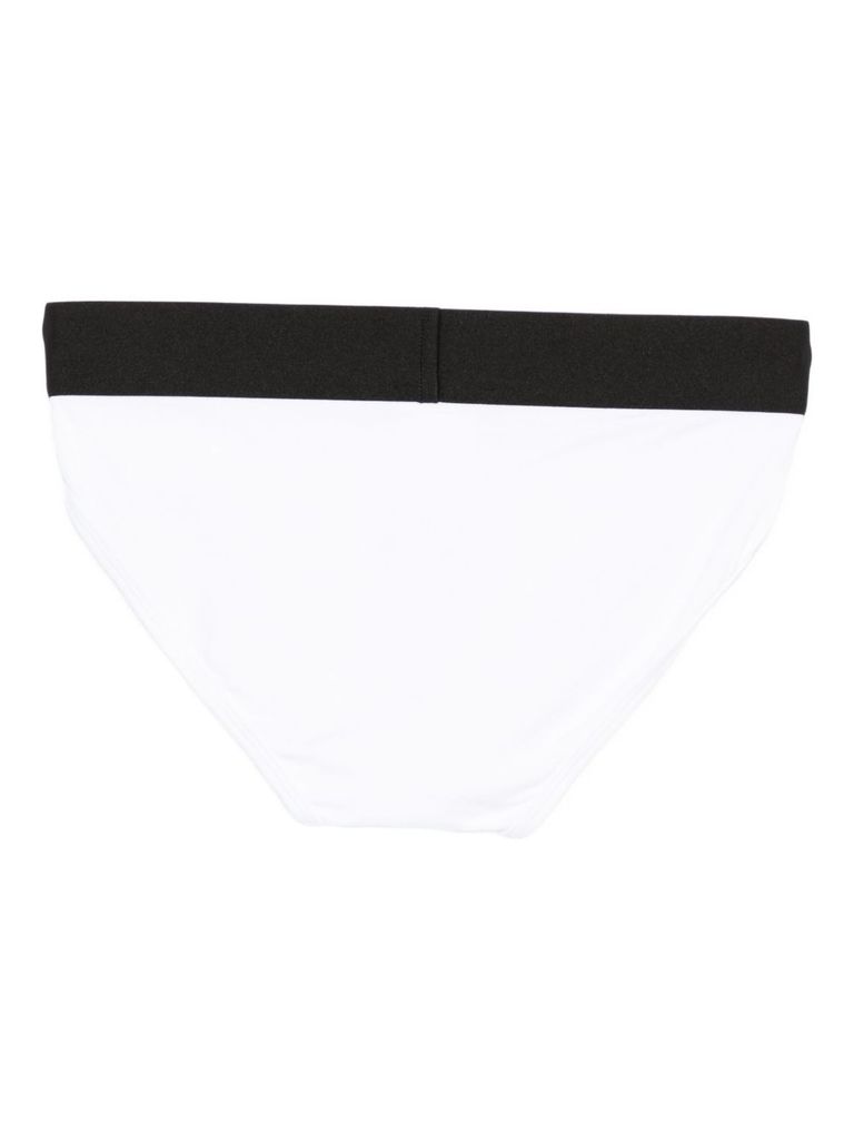 Versace Slip Bianchi Con Elastico In Vita Con Logo In White