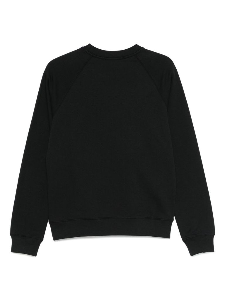 Msgm Logo Print Crewneck Sweatshirt In Black