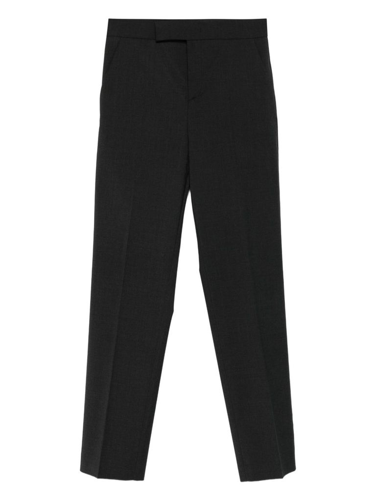 Alberta Ferretti Tailored Trousers With Slanted Pockets In Gray