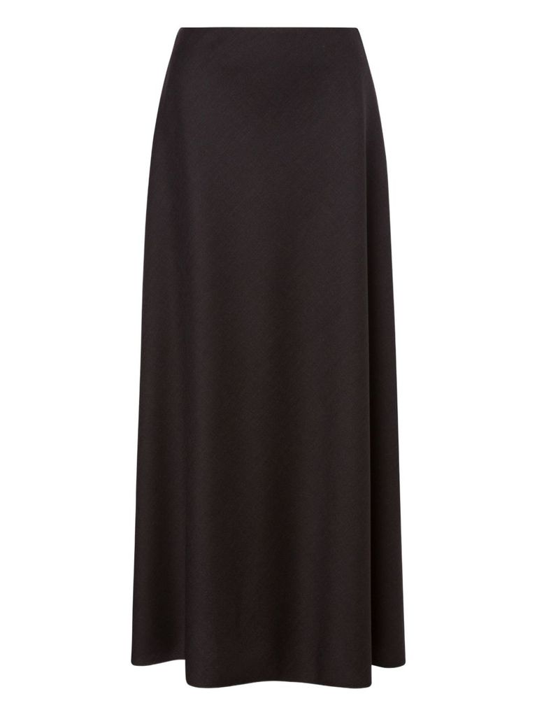 Alberta Ferretti Dark Grey High-waisted Midi Skirt In Gray