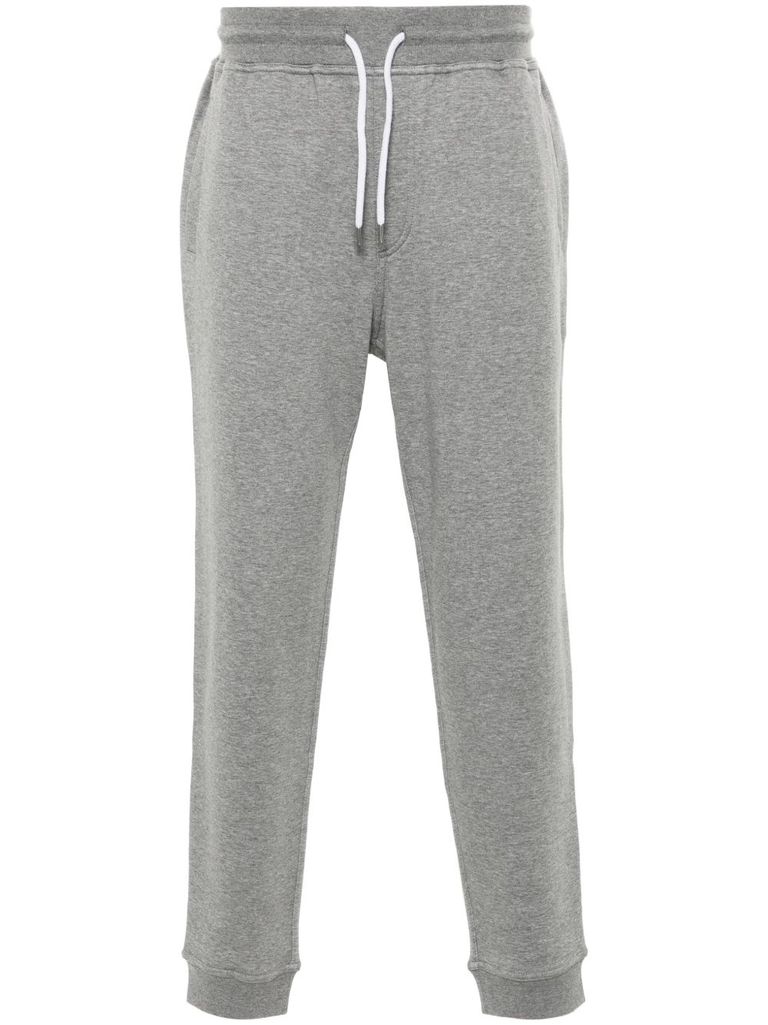 Brunello Cucinelli Mélange-effect Track Pants In Gray
