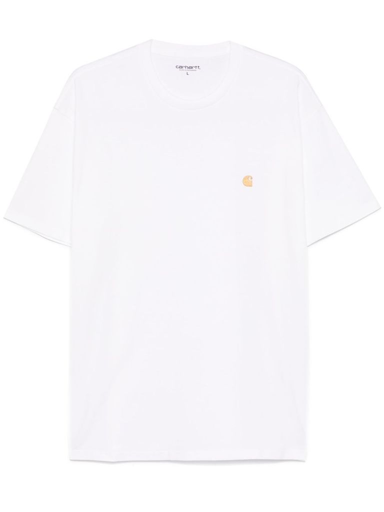 Carhartt Logo-embroidered Crew-neck T-shirt In White