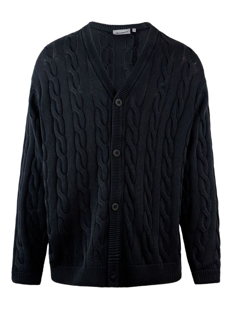 Carhartt Cardigan Carter Nero In Black