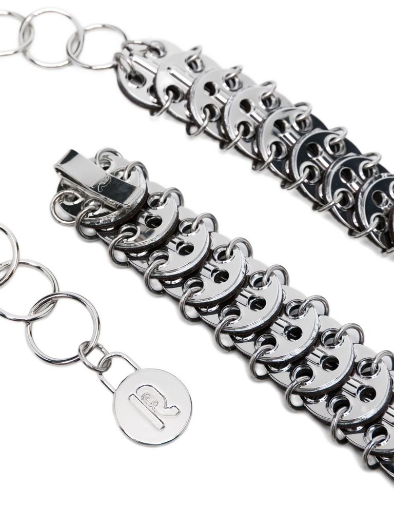 Rabanne Belt Crafted From Silver-tone Chain In Silver