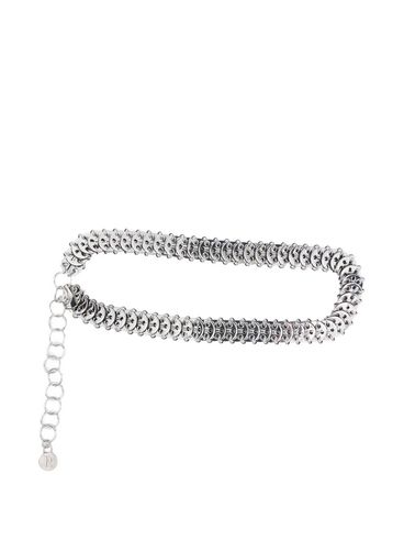 RABANNE - Cintura in catena color argento con maglie a forma di moneta