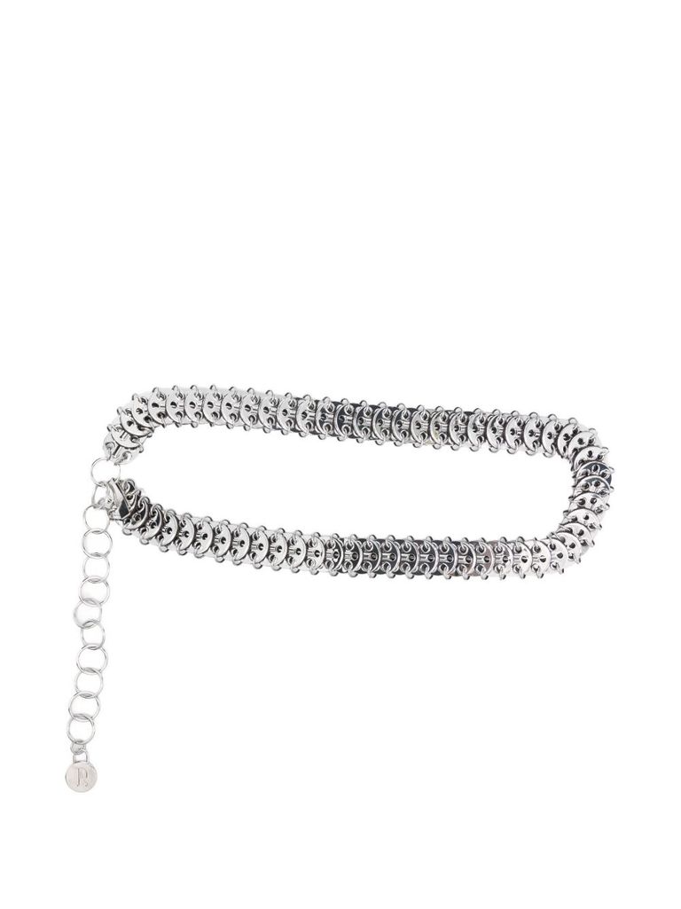 Rabanne Belt Crafted From Silver-tone Chain In Silver