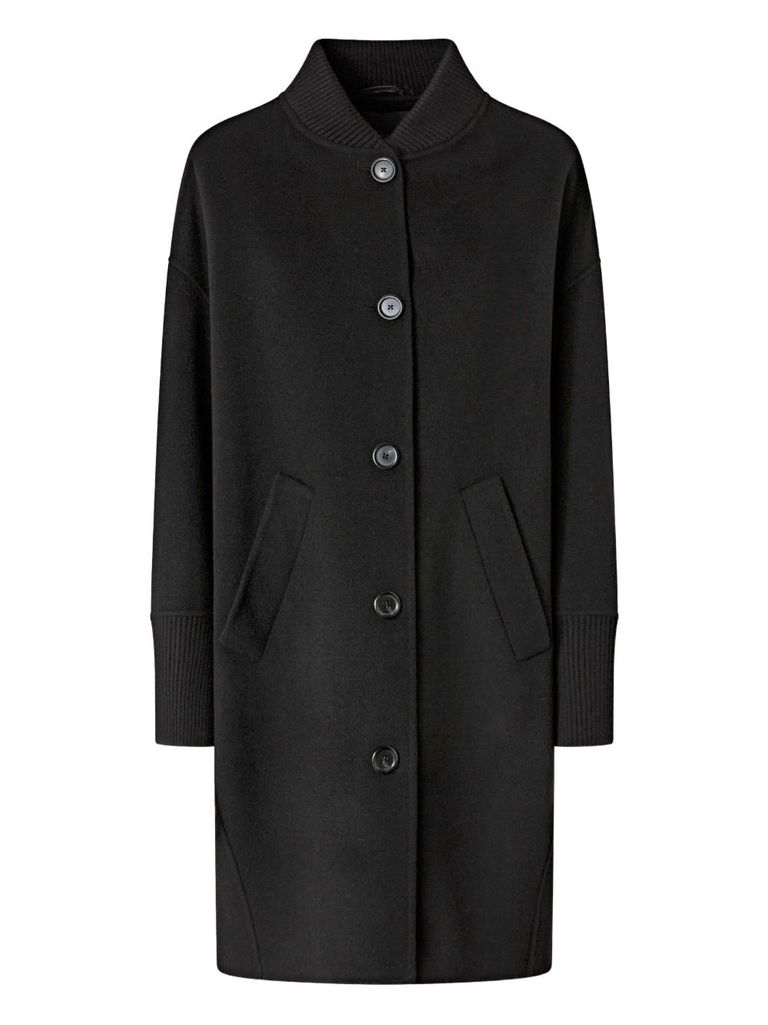 Short wool coat with hood