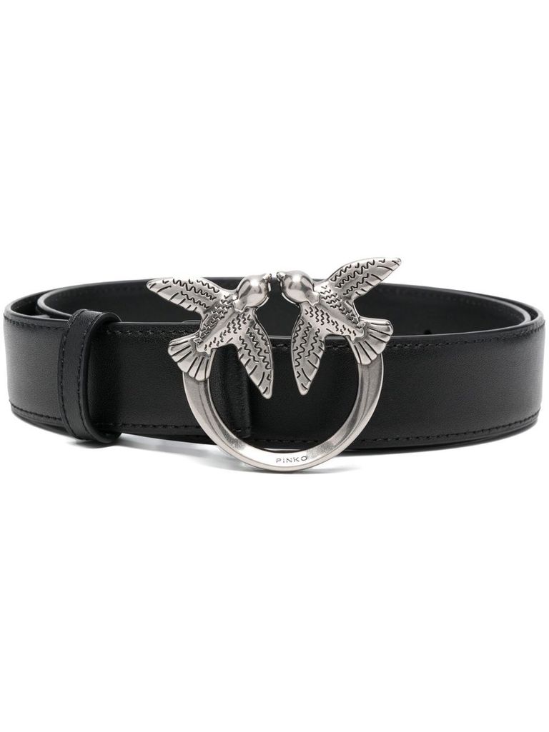 Pinko Genuine Leather Stylish Belt In Black