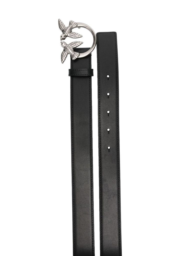 Pinko Genuine Leather Stylish Belt In Black