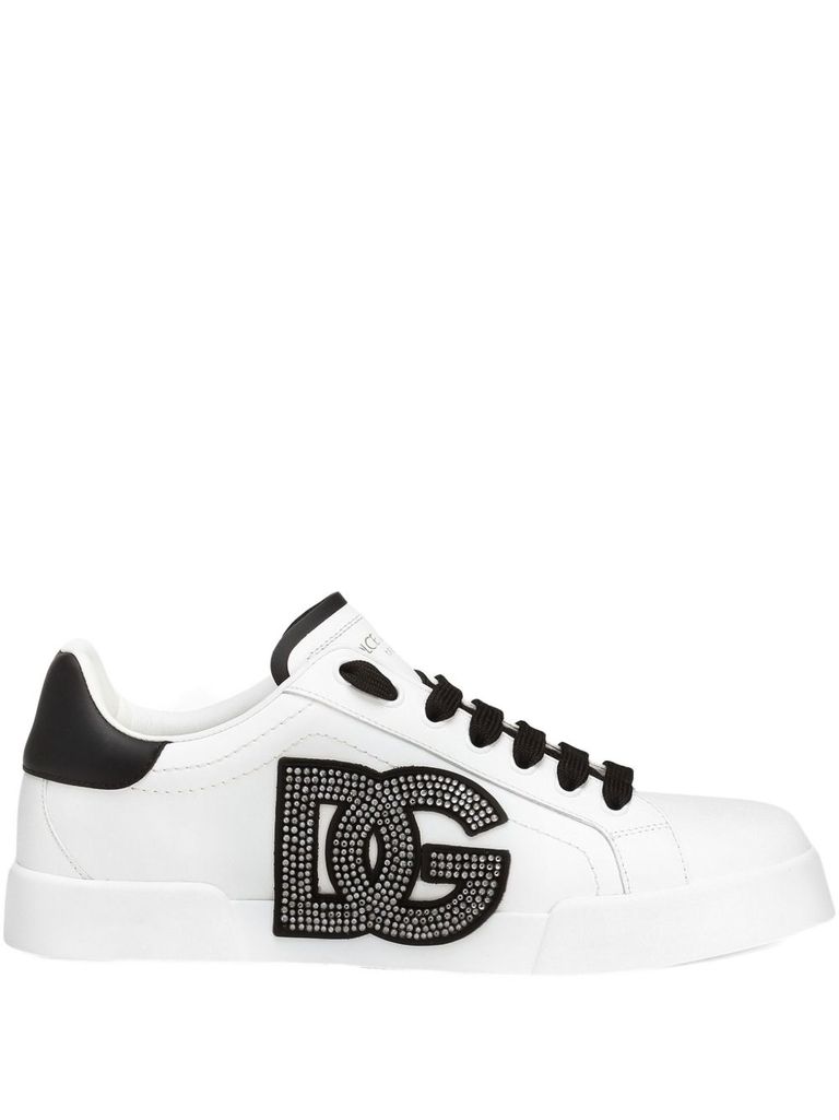 Dolce & Gabbana Portofino Light Strobel Sneakers In White