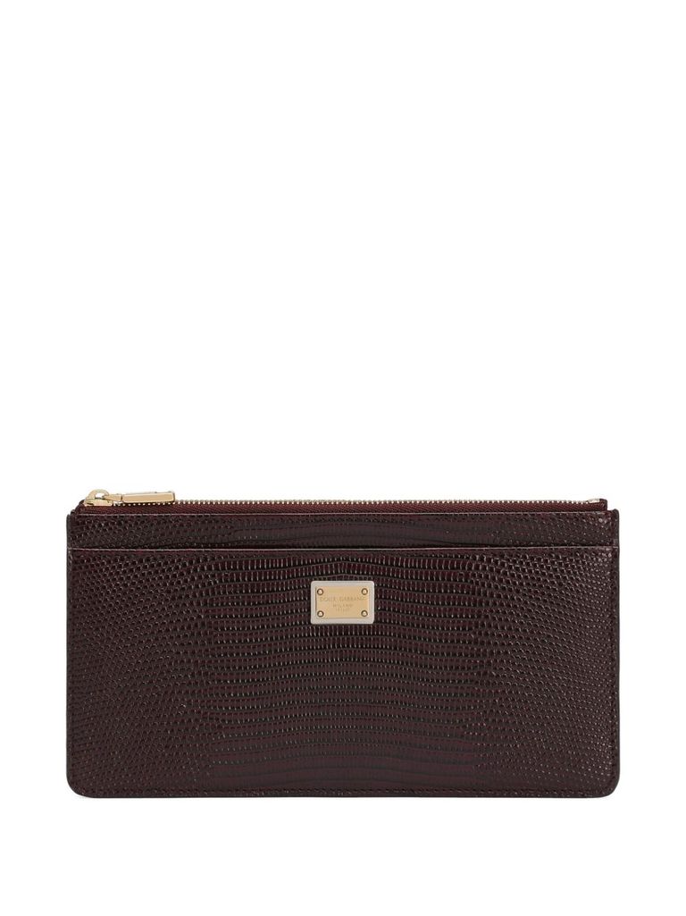Dolce & Gabbana Card Holder With Logo Plaque In Red