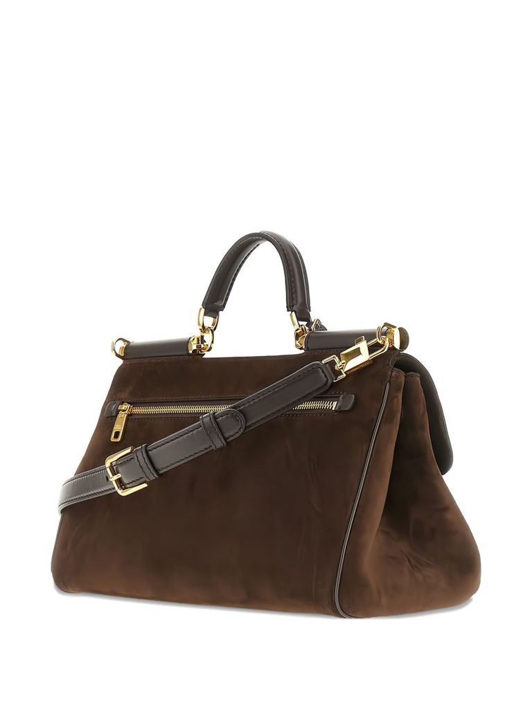 Dolce & Gabbana Brown Sicily Handbag In Brown