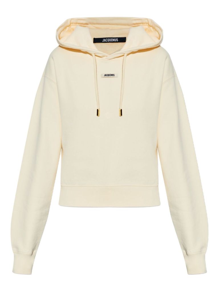 Jacquemus Logo Hoodie In Sand