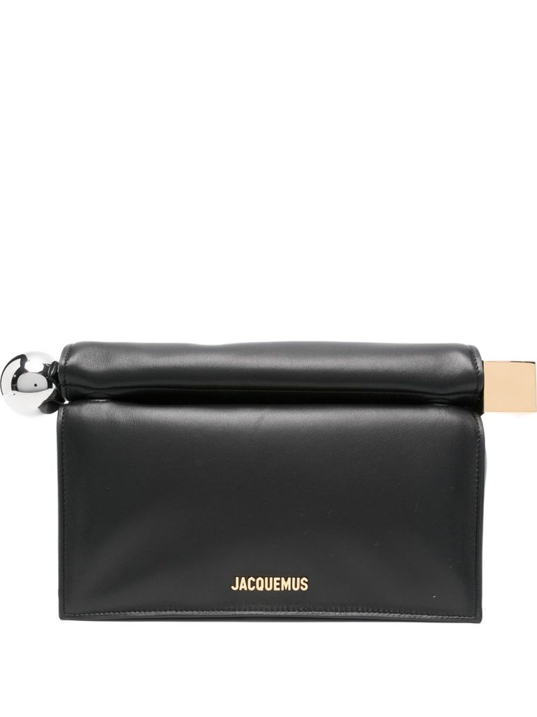 Jacquemus The Rond Carré Clutch In Black