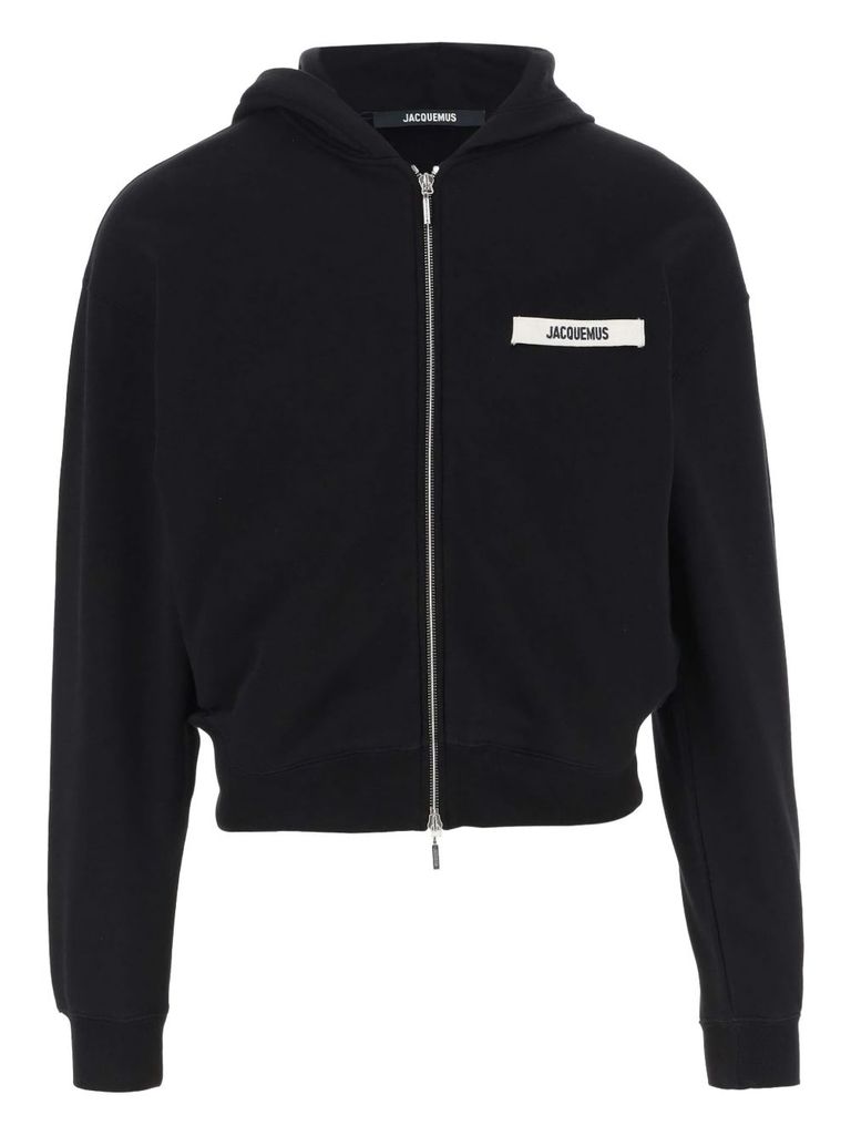 Jacquemus Men The Gros Grain Hoodie In Black