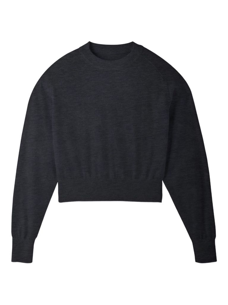 Jacquemus Sweater With Embroidered Logo On The Back In Gray