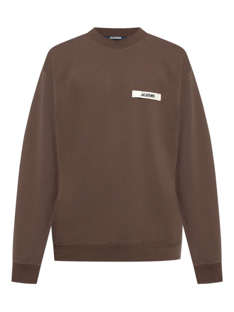 Jacquemus Le Sweatshirt Gros Grain Sweatshirt In Brown