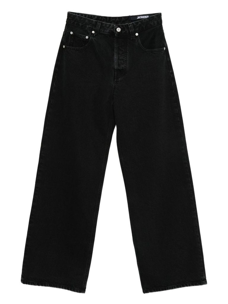 Jacquemus Loose Denim Jeans 'de-nîmes' In Black