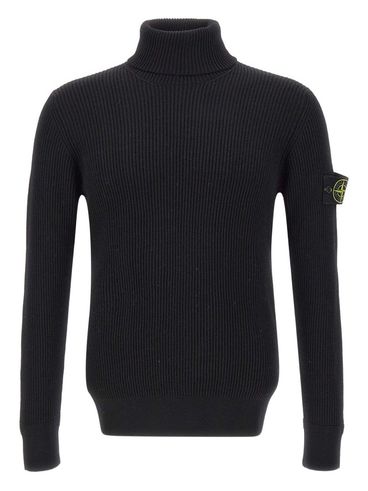 STONE ISLAND - Maglia a collo alto con patch logo