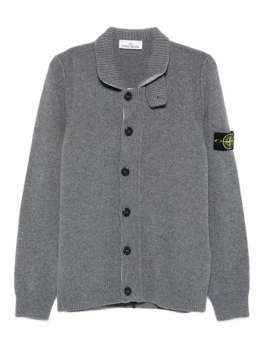 STONE ISLAND - Cardigan con bottoni e patch logo