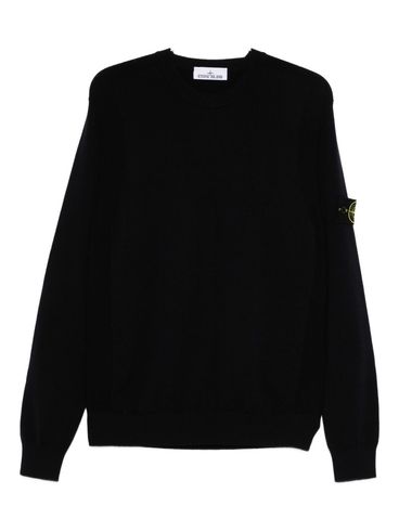 STONE ISLAND - Crew neck sweater with logo patch