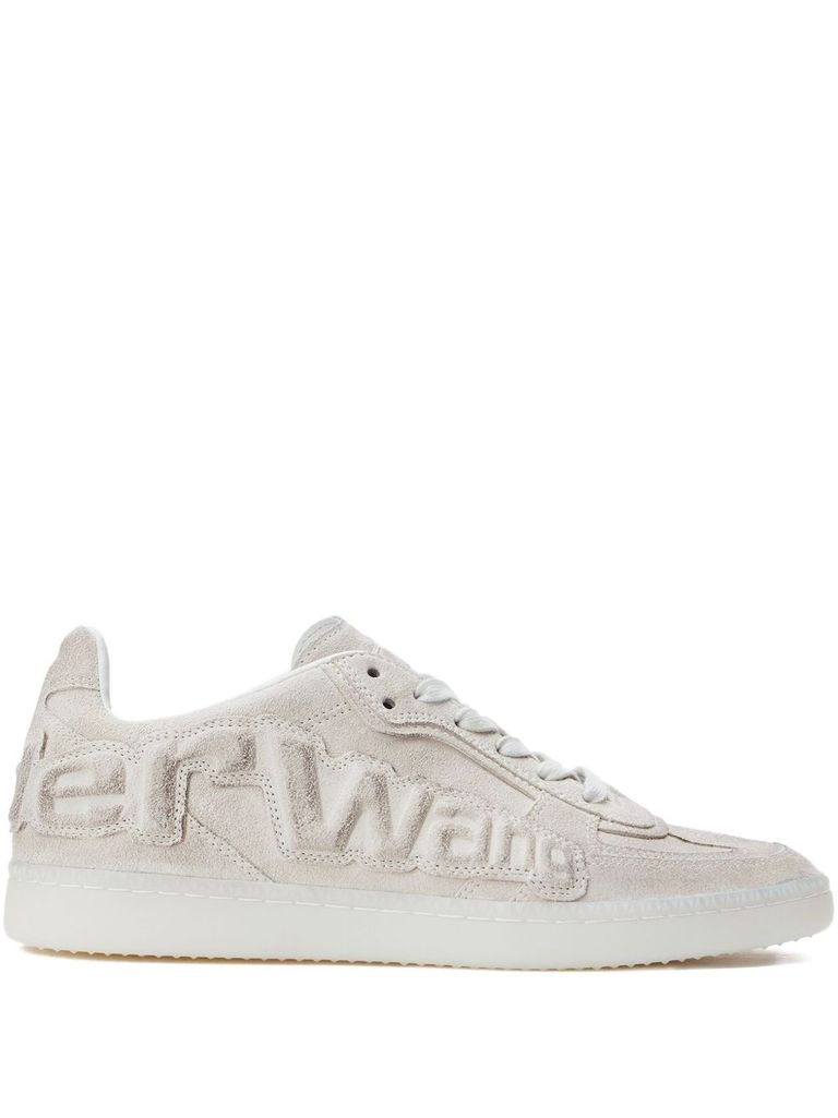 Alexander Wang White Leather Lex Sneakers In White