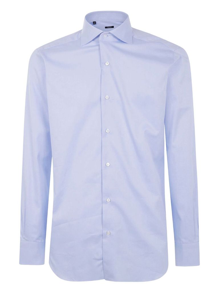 Barba Napoli Button-down Cotton Shirt In Blue