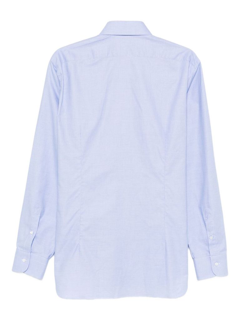 Barba Napoli Light Blue Long-sleeve Barba Shirt In Blue