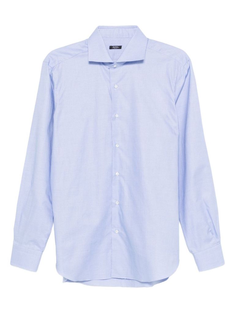 Barba Napoli Light Blue Long-sleeve Barba Shirt In Blue