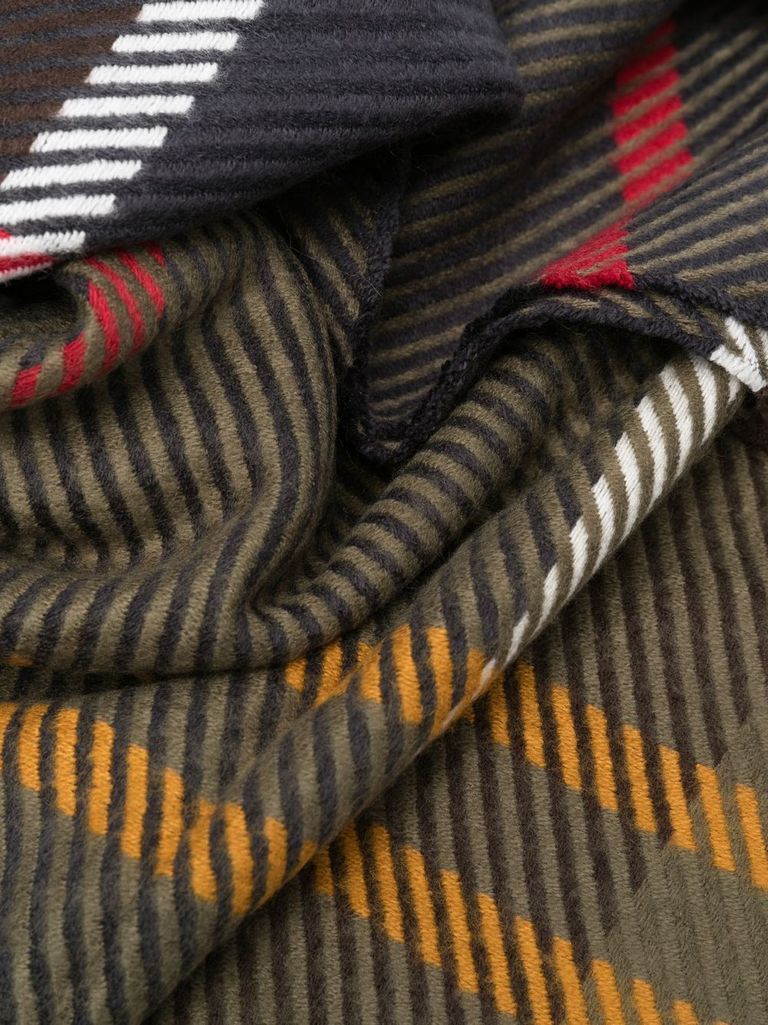 Barbour Checked Scarf In Green