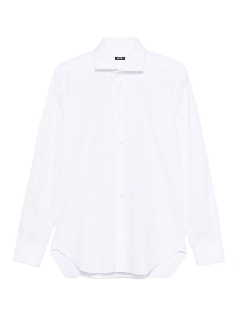 Barba Napoli Long-sleeve Button-down Shirt In White