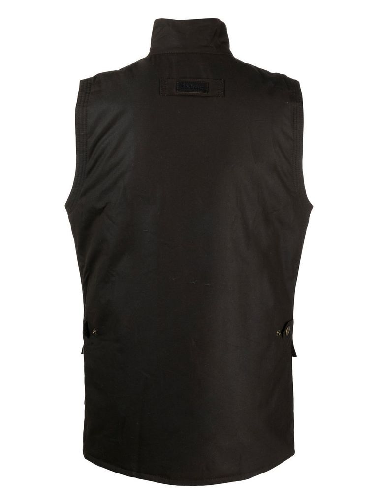 Barbour Zipper Vest In Gray