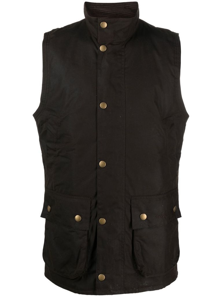 Barbour Zipper Vest In Gray