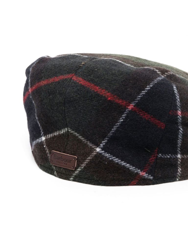 Barbour Tartan Baker Boy Hat In Black