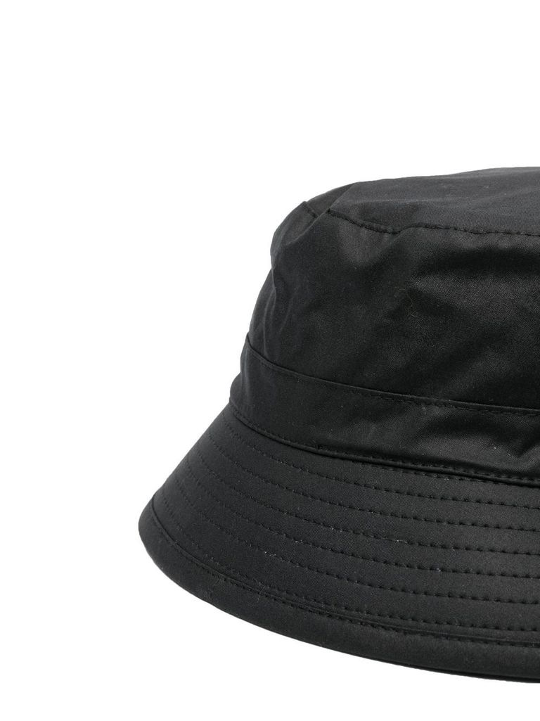 Barbour "wax Bucket" Hat Accessories In Black