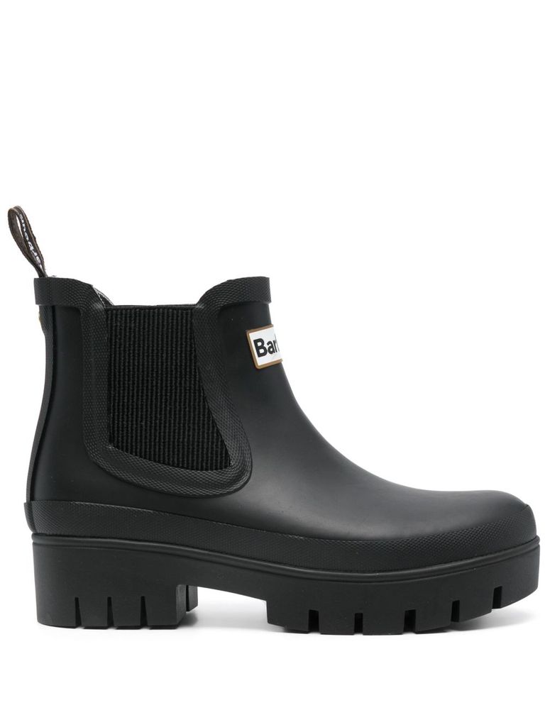 Barbour Womens Clifton Wedge Chelsea Wellington Boots In Black