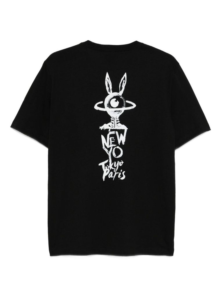 Ps By Paul Smith Ps Paul Smith Eye Organic Cotton Graphic T-shirt In Black