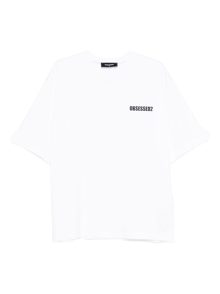 Dsquared2 Crew Neck T-shirt With Logo In White