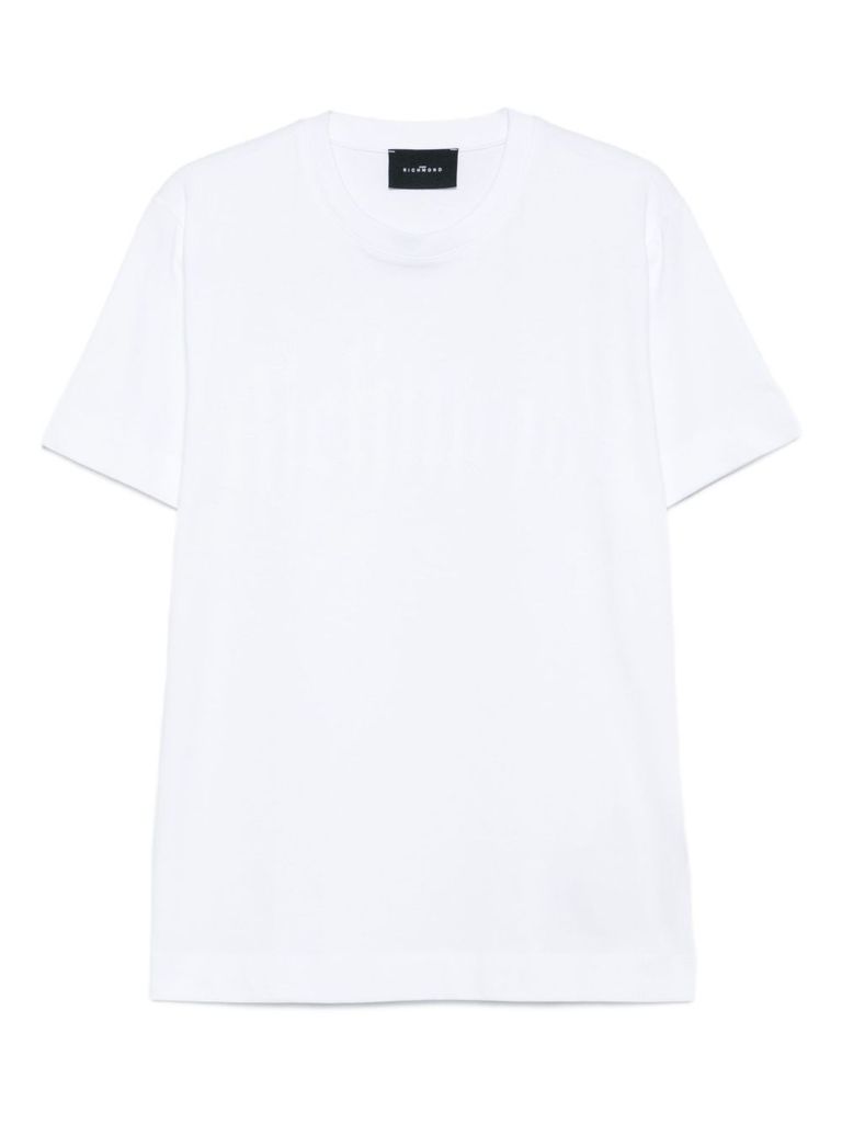 John Richmond Crew-neck Cotton T-shirt In White