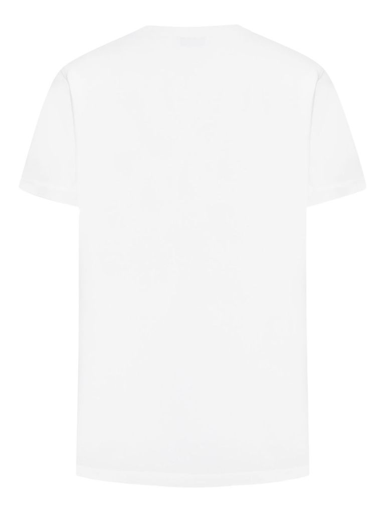 Off-white Arrow Print Slim Fit Cotton T-shirt In White