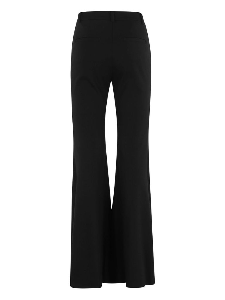 Pinko Flared High-waisted Pants With Side Pockets In Black