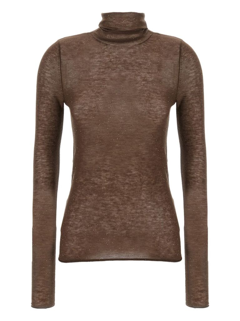 Pinko 'moss' Turtleneck Sweater In Brown