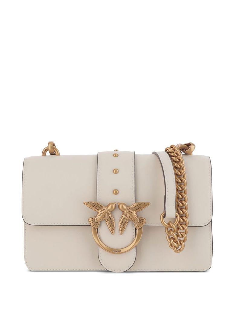 Pinko 'love One Mini' Shoulder Bag In White