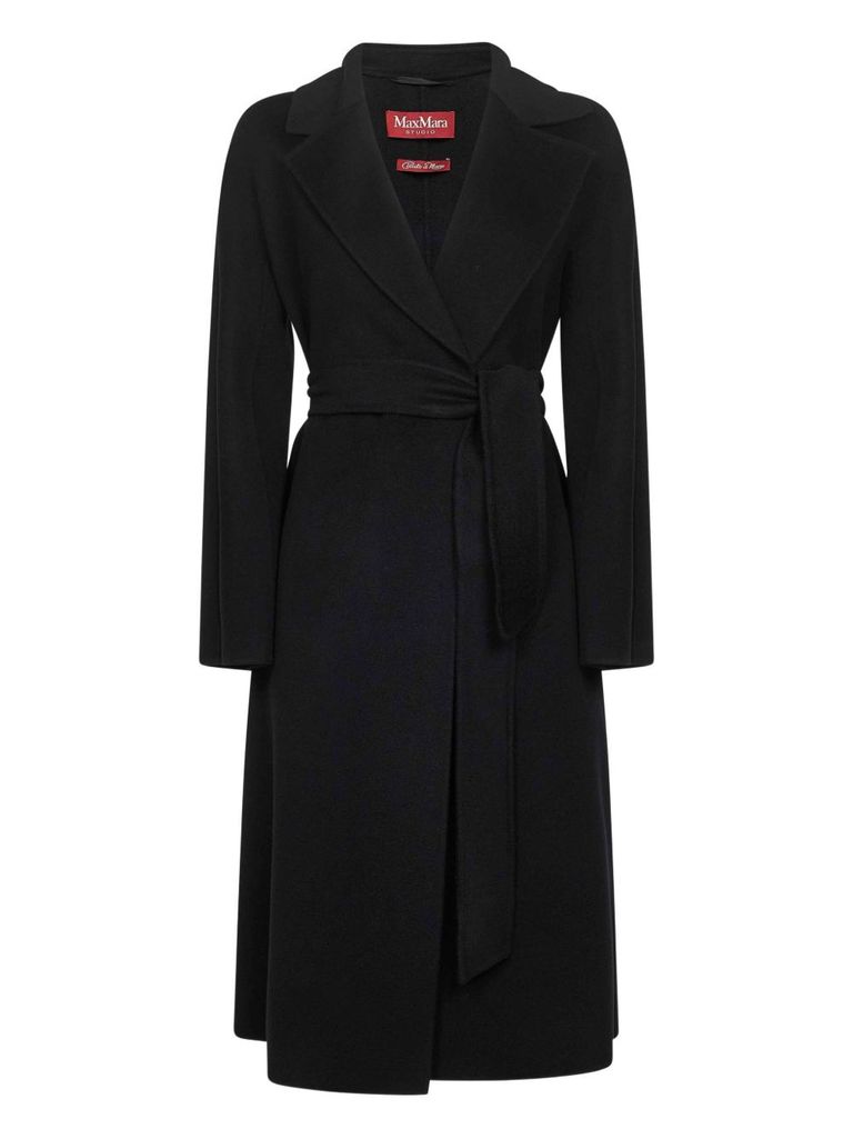 Max Mara Wool Coat In Black